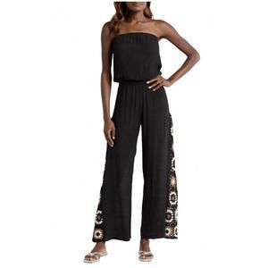 NEW ELAN crochet jumpsuit in black